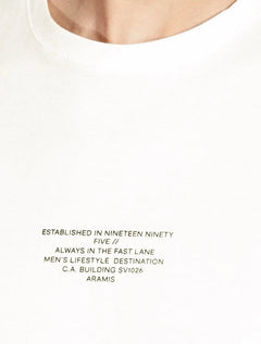 Camiseta Aramis Masculina Regular Minimal Established Off White