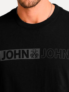 Camiseta John John Masculina Regular Fit On And Off Preta