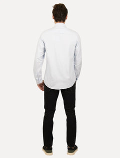 Camisa Tommy Jeans Masculina Regular Classic Oxford Pocket Azul Claro