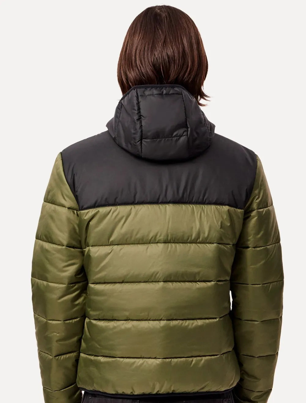 Jaqueta Lacoste Masculina Hoodie Water-Repellent Quilted Puffer Verde Escuro