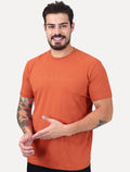 Camiseta King & Joe Masculina Premium Cotton Flex Estampada Laranja