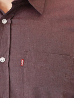 Camisa Levis Masculina Standard One Pocket Bordô Mescla