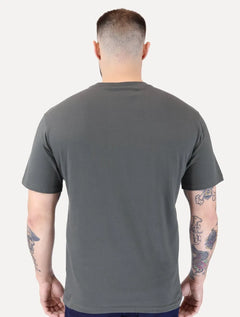 Camiseta Tommy Jeans Masculina Core Linear Gold Logo Chumbo