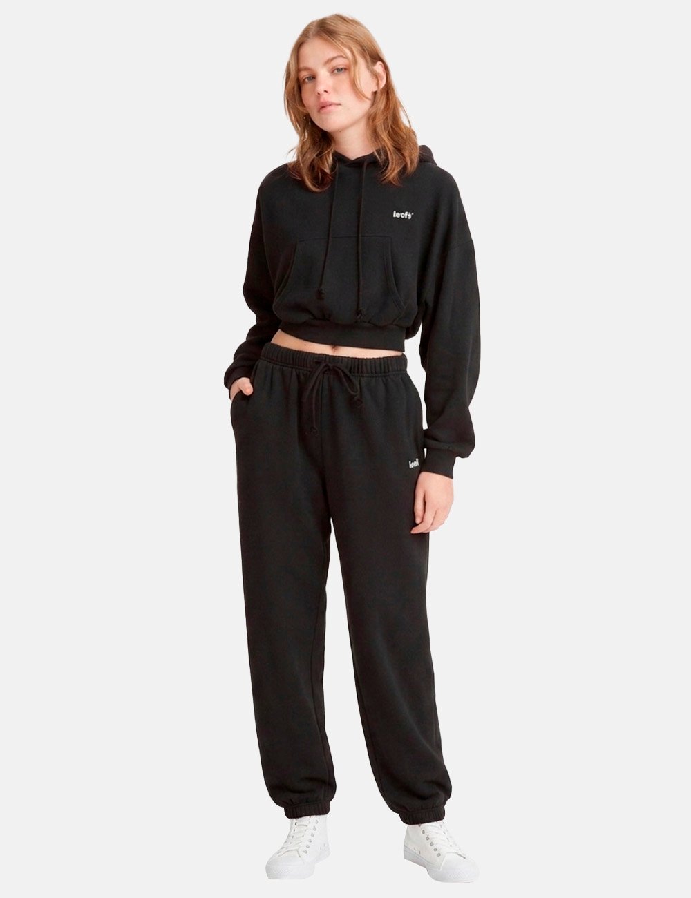 Moletom Levis Feminino Cropped Laundry Day Preto