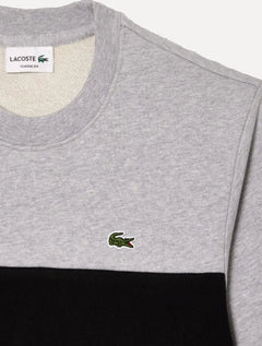 Moletom Lacoste Masculino Jogger 3D Print Colorblock Cinza/ Preto