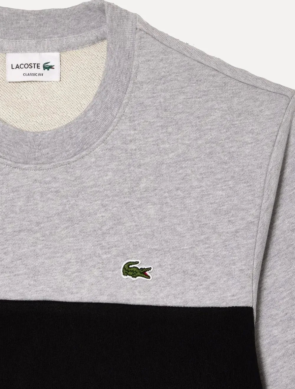 Moletom Lacoste Masculino Jogger 3D Print Colorblock Cinza/ Preto