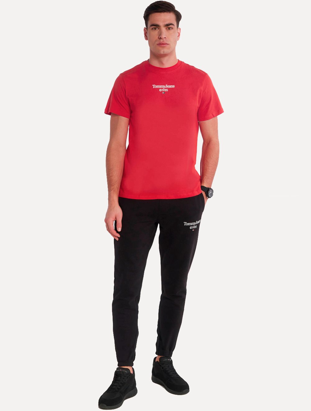 Camiseta Tommy Jeans Masculina Regular TJ 85 Entry Vermelha