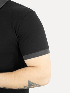Polo Aramis Masculina Piquet Maquinetada Vegas Preto