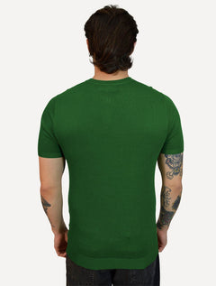 Camiseta Dixen Masculina Tricot Manga Curta Gola Careca Verde