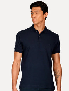 Polo Aramis Masculina Suedine Canelado Azul Marinho