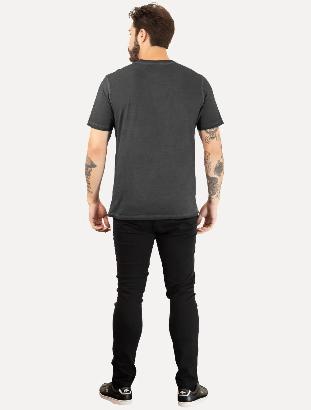 Camiseta John John Masculina JJ Basic Logo Stone Cinza Escuro