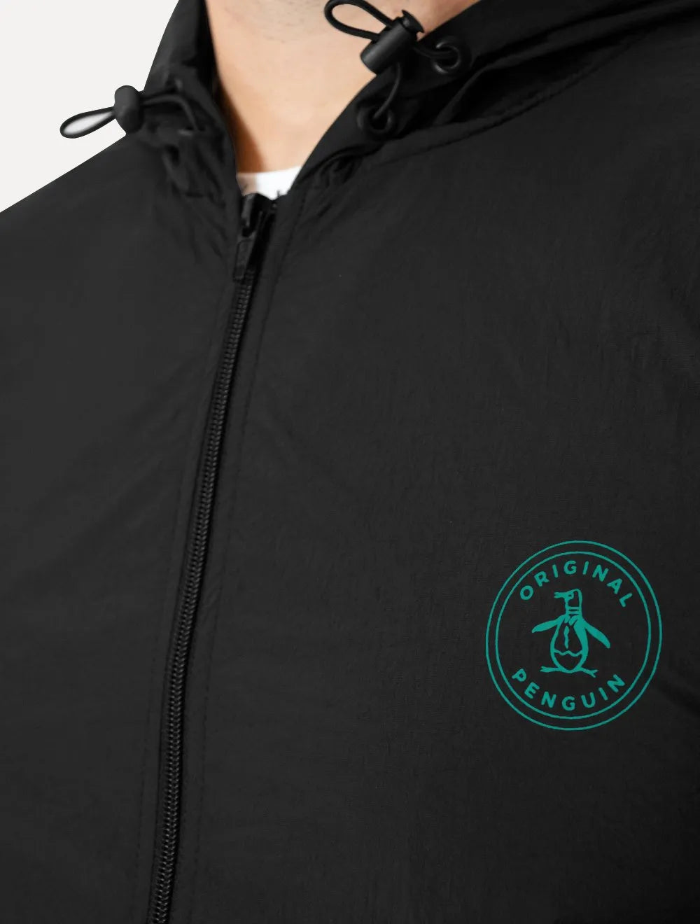 Jaqueta Original Penguin Masculina Corta-Vento Sport Nylon Preta