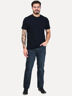 Calça Levis Jeans Masculina 505 Regular Azul Mescla