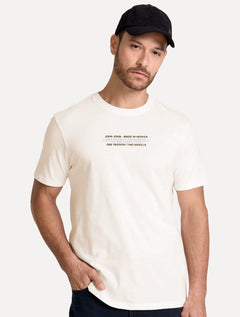 Camiseta John John Masculina Regular Fit Glimmer Off White