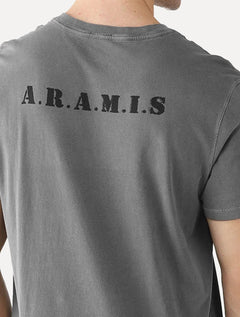Camiseta Aramis Masculina Regular Military Grafite