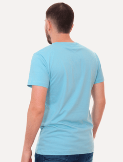 Camiseta Tommy Hilfiger Masculina Essential Cotton Azul Celeste