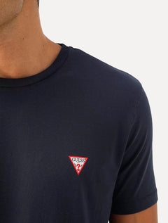 Camiseta Guess Masculina Original Small Triangle Azul Marinho