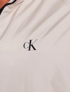 Jaqueta Calvin Klein Jeans Bomber Recycled Polyester Zip Up Off-White