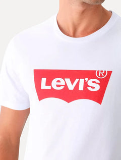 Camiseta Levis Logo Batwing Branca