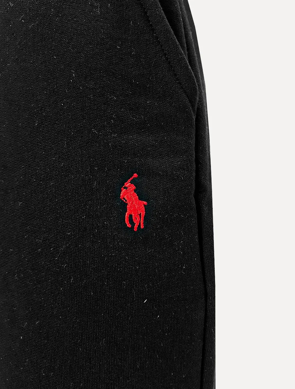 Bermuda Ralph Lauren Masculina Moletom Red Logo Preta