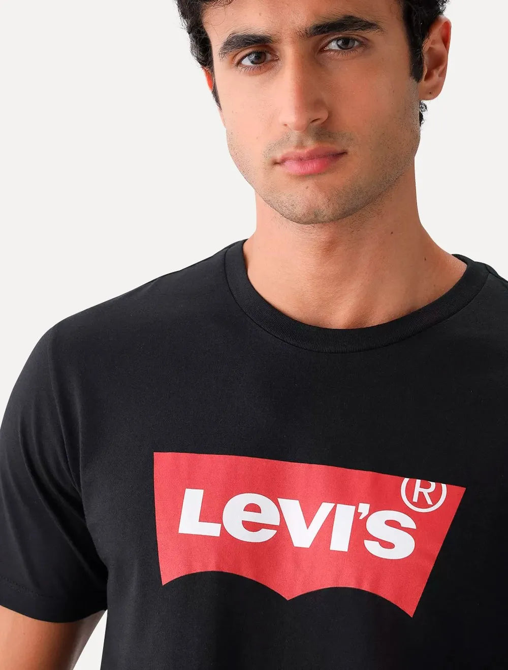 Camiseta Levis Masculina Logo Batwing Preta