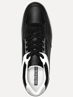 Tênis Calvin Klein Jeans Masculino Couro Sash Logo Basico Cinza/Preto