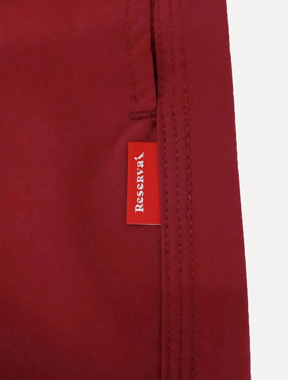 Short Reserva D'Água Beachwear Liso Tag Lateral Bordô