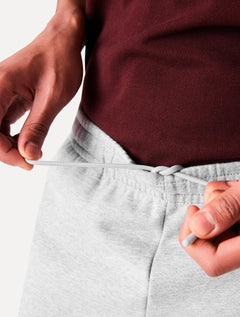 Bermuda Lacoste Masculina Moletom Fleece Signature Sash Cinza