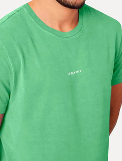 Camiseta Aramis Masculina Estampa Costas Barcode Cacto Verde Mescla