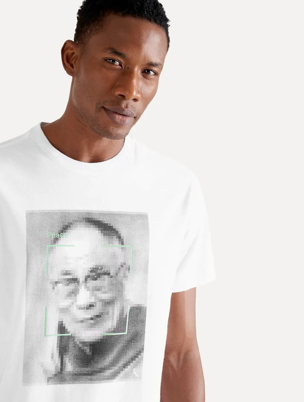 Camiseta Reserva Masculina Peace Print Branca
