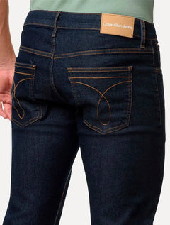 Calça Calvin Klein Jeans Masculina Slim Sustainable 5 Pockets Escura
