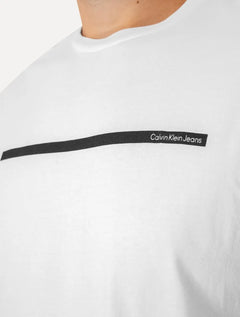 Camiseta Calvin Klein Jeans Masculina Sash Branca
