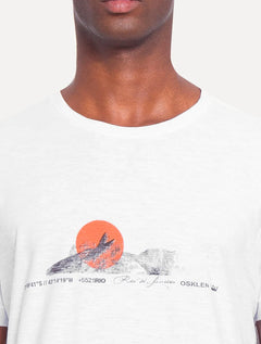Camiseta Osklen Masculina Rough Morro 2 Irmãos Branca