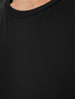Camiseta Ellus Masculina Cotton Fine Classic Logo Preta