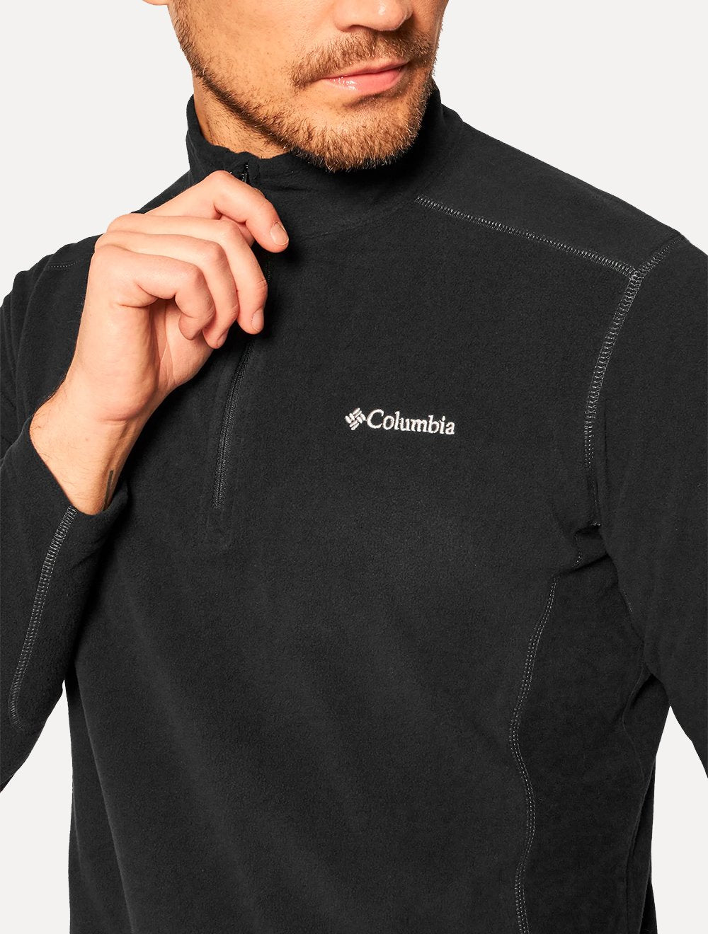 Blusa Columbia Masculina Klamath Range II Half Zip Preta