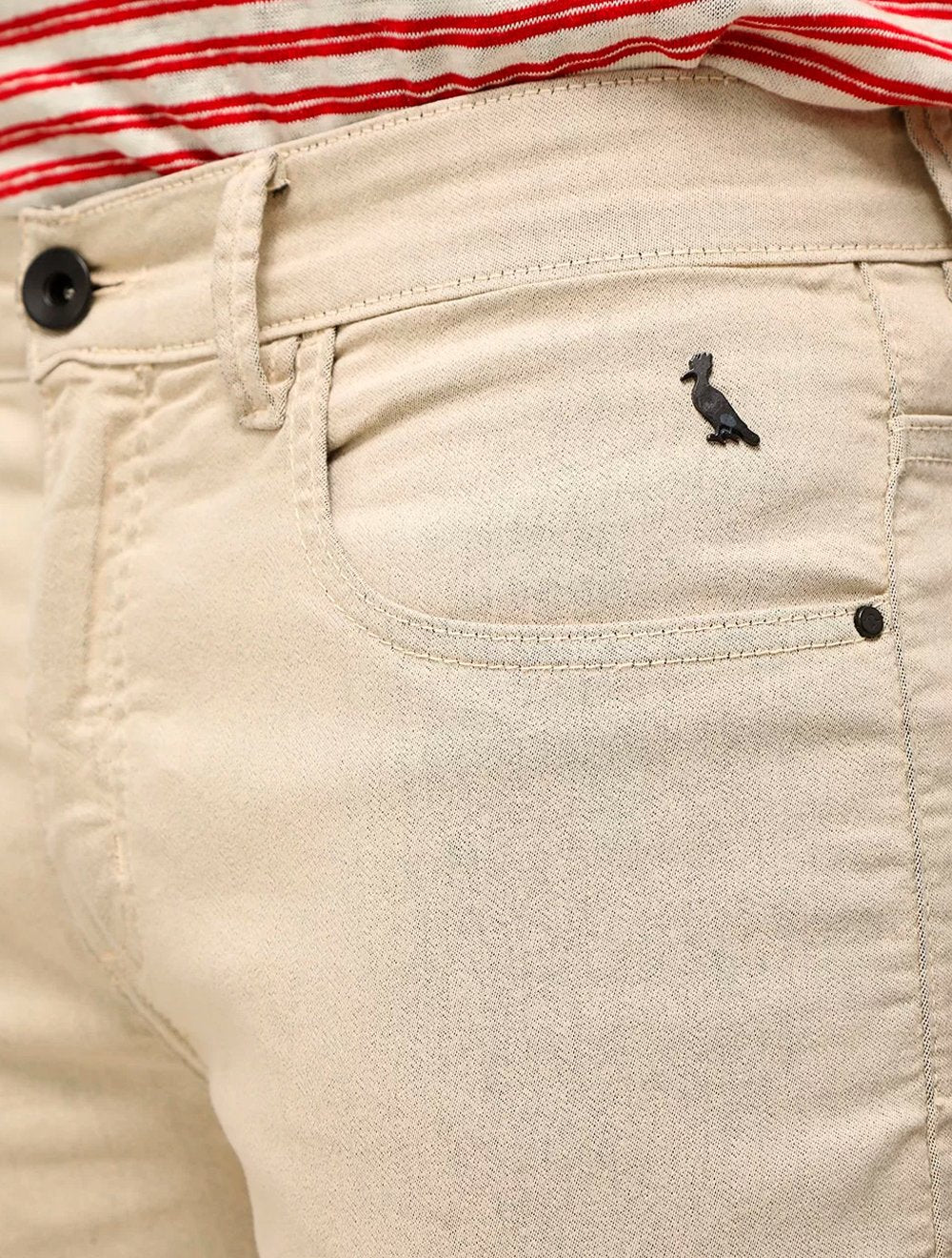 Calça Reserva Jeans Masculina Skinny Color Five Pockets Areia
