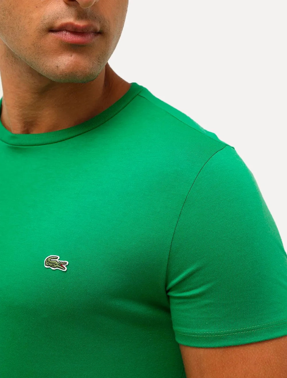 Camiseta Lacoste Masculina Jersey Pima Cotton Verde
