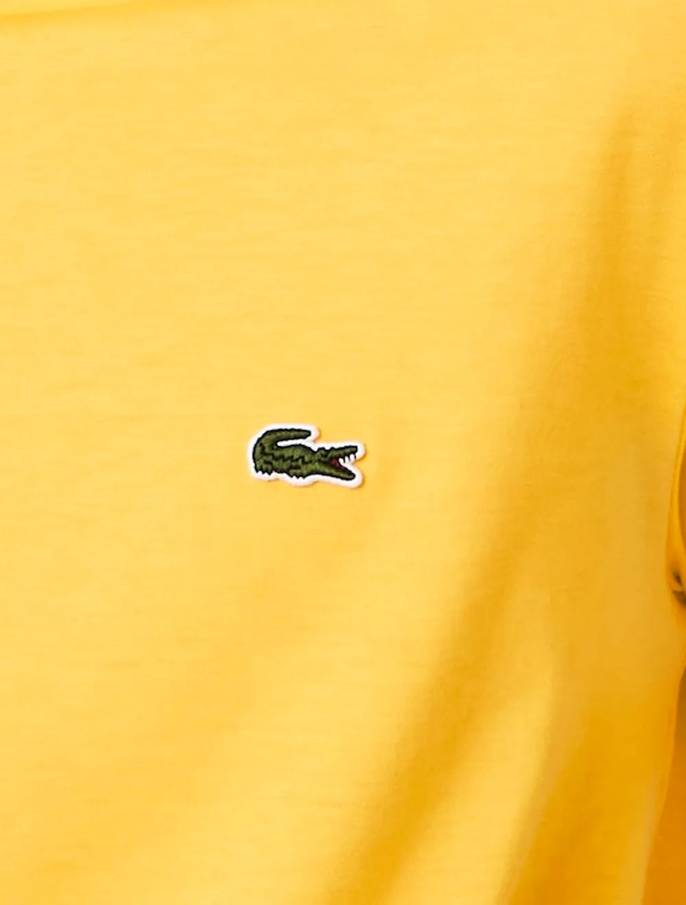 Camiseta Lacoste Masculina Jersey Pima Cotton Giallo Amarela