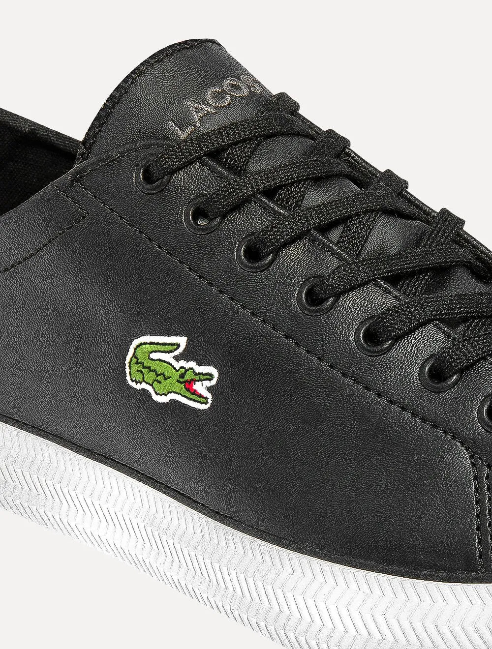 Tênis Lacoste Masculino Couro Gripshot Blk/Wht Preto