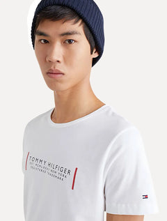 Camiseta Tommy Hilfiger Masculina Text Bar Corp Branca