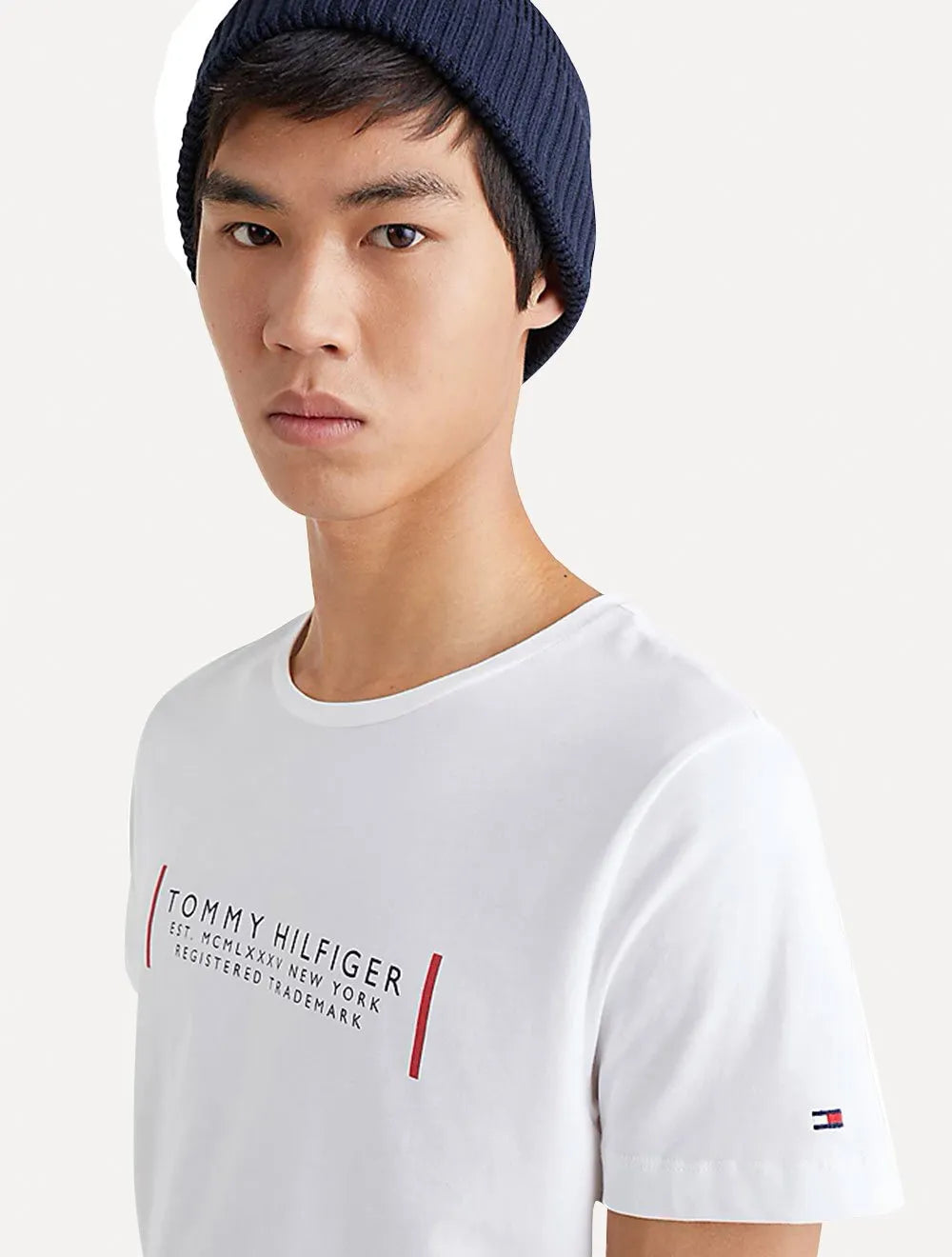 Camiseta Tommy Hilfiger Masculina Text Bar Corp Branca