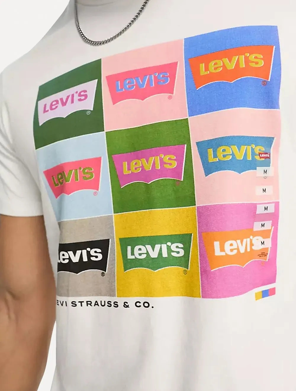 Camiseta Levis Masculina Graphic Crewneck Logo Branca