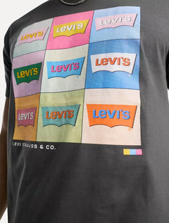 Camiseta Levis Masculina Graphic Crewneck Logo Grafite