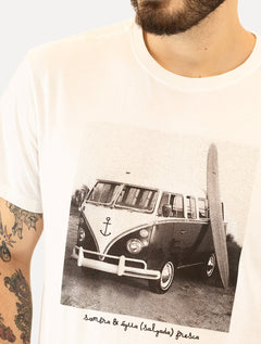 Camiseta Reserva Masculina Kombi Mono Branca