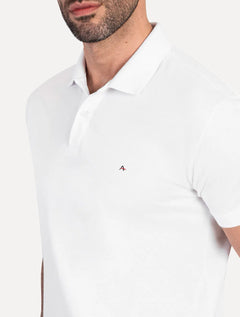 Polo Aramis Masculina Piquet Inner Detail Lt Button Branca