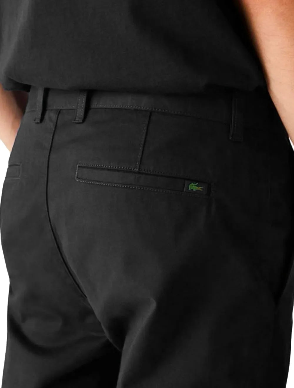 Calça Lacoste Masculina Sarja Chino Slim Fit New Classic Preta