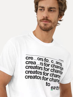 Camiseta Osklen Masculina Stone Creators For Change Branca