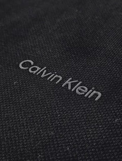 Polo Calvin Klein Masculina Piquet Regular Básica Friso Preta