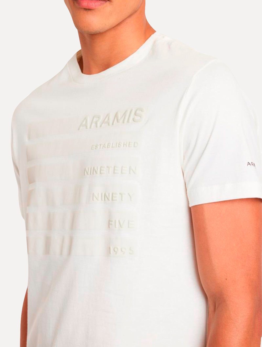Camiseta Aramis Masculina Established Off And Black Off-White