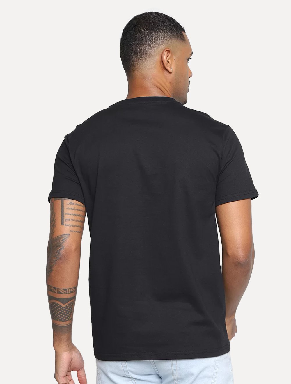 Camiseta Tommy Jeans Masculina Classic Spray Flag Preta